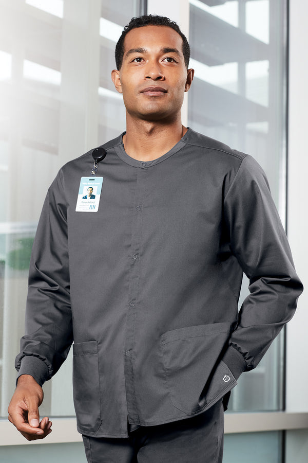 Wink® Unisex WorkFlex Snap-Front Scrub Jacket